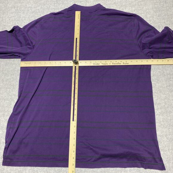 Brooks Brothers Shirt Mens XXL Purple Performance Polo Striped Preppy Old Money - Picture 6 of 10